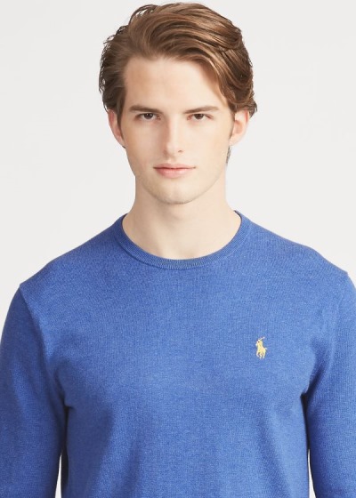 Polo Ralph Lauren Cotton Crewneck Striktrøje Herre Danmark (VRBID7859)